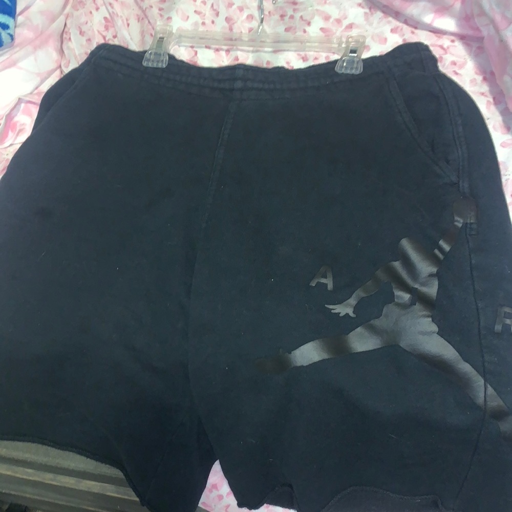 All black Jordan shorts
